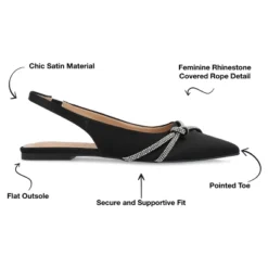 Journee Collection Womens Rebbel Sling Back Pointed Toe Flats -Bearpaw Shoes Shop GUEST a4b713b8 8d45 4c50 9a8e 4712697b52e3