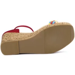 Allegra K Women's Platform Contrast Ankle Strap Wedges Heel Sandals -Bearpaw Shoes Shop GUEST a4db64a5 89c2 4180 b4d0 4c9f1aec81f8