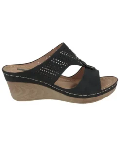 GC Shoes Marbella Embellished Comfort Slide Wedge Sandals