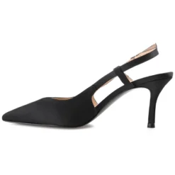 Journee Collection Womens Knightly Sling Back Mid Stiletto Pointed Toe Pumps