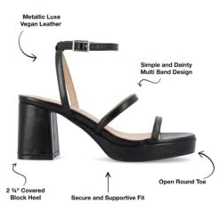 Journee Collection Womens Samilee Metallic Vegan Leather Platform Sandals -Bearpaw Shoes Shop GUEST a63bc85e ad40 49d7 8563 9780b901fda9