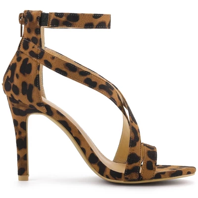 Allegra K Women's Zipper Ankle Strap Stiletto Sandals 8 Allegra K Women's Zipper Ankle Strap Stiletto Sandals - Image 6