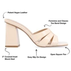 Journee Collection Womens Ellington Inset Covered Block Heel Slip On Sandals -Bearpaw Shoes Shop GUEST ab9ecef7 852a 4ab8 9103 08692b5ba827