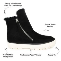 Journee Collection Womens Jezzy Tru Comfort Foam Double Zip Wedge Booties -Bearpaw Shoes Shop GUEST ac56b740 aa0b 4efc 908b 7a1335c0bbe2
