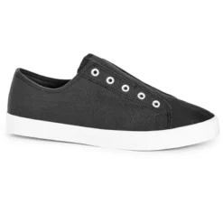 Women's WIDE FIT Laceless Trainer - Black | EVANS -Bearpaw Shoes Shop GUEST aca0329e 35a2 4e00 bc09 c6cb5ea412c1