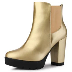 Allegra K Women's Round Toe Zipper Block Heel Platform Ankle Boots -Bearpaw Shoes Shop GUEST aee072a8 218e 4eb7 b339 1da4a4344bbb