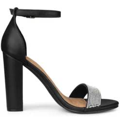 Perphy Open Toe Rhinestone Ankle Strap Chunky Heel Sandals For Women -Bearpaw Shoes Shop GUEST af6b6e9a d66e 4306 a1fa 00c0377e738b