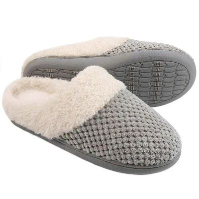 RockDove Women's Bubble Stitch Faux Fur Lined Slide Slippers 6 RockDove Women's Bubble Stitch Faux Fur Lined Slide Slippers - Image 4