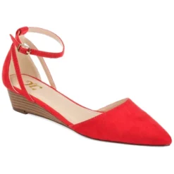 Journee Collection Womens Arkie Buckle Pointed Toe Sliver Wedge -Bearpaw Shoes Shop GUEST b13ffad0 429d 45b0 90af 27f9606503bf