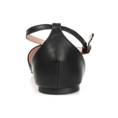 Journee Collection Womens Reba Buckle Pointed Toe Ballet Flats 4 Journee Collection Womens Reba Buckle Pointed Toe Ballet Flats - Image 2