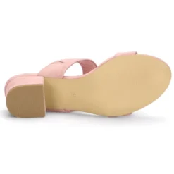 Allegra K Women's Block Heel Dual Straps Slide Sandals -Bearpaw Shoes Shop GUEST b57a727f 5cf7 464e 8abb f428f5d09382