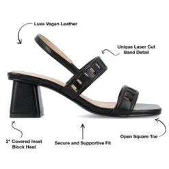 Journee Collection Womens Ismay Laser Cut Sling Back Block Heel Sandals -Bearpaw Shoes Shop GUEST b991c843 ce3f 4fc9 baf1 4e4cdb3eb06c