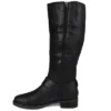 Journee Collection Womens Meg Wide Calf Stacked Heel Riding Boots