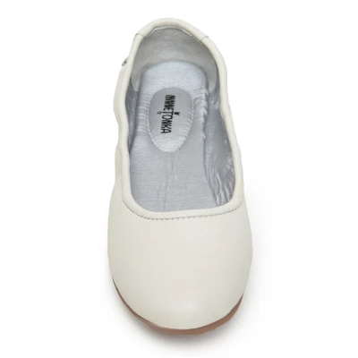 Minnetonka Women's Leather Anna Ballerina Flat 3 Minnetonka Women's Leather Anna Ballerina Flat