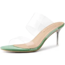 Allegra K Women's Clear Slide Stiletto Heels Sandals -Bearpaw Shoes Shop GUEST be59a6b3 e9bd 412d bf73 680139a44475