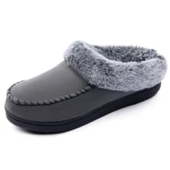 RockDove Women's Faux Fur Collar Moc Toe Slide Slipper -Bearpaw Shoes Shop GUEST bedd8c8e 0850 4e7a abd3 41aadb0d8e02