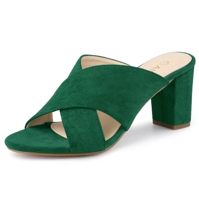 Allegra K Women's Crisscross Strap Block Heel Slide Sandals 11 Allegra K Women's Crisscross Strap Block Heel Slide Sandals - Image 9