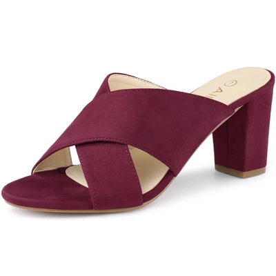 Allegra K Women's Crisscross Strap Block Heel Slide Sandals 14 Allegra K Women's Crisscross Strap Block Heel Slide Sandals - Image 12