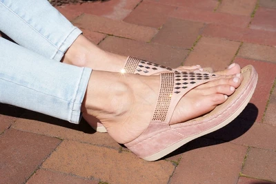 GC Shoes Kiara Embellished Comfort Slide Wedge Sandals 8 GC Shoes Kiara Embellished Comfort Slide Wedge Sandals - Image 6