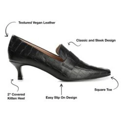 Journee Collection Womens Celina Kitten Heel Loafer Square Toe Pumps -Bearpaw Shoes Shop GUEST c6abe147 7e19 4265 96b9 3ee11aaf572d