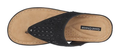 GC Shoes Kiara Embellished Comfort Slide Wedge Sandals 5 GC Shoes Kiara Embellished Comfort Slide Wedge Sandals - Image 3