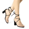 Allegra K Women's Clear Block Heels Lace Up Sandals 2 Allegra K Women's Clear Block Heels Lace Up Sandals -Bearpaw Shoes Shop GUEST c8997fa4 df14 4b26 865b 5dc8aff150eb