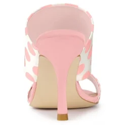 Allegra K Women's Polka Dots Stiletto Heel Slides Sandals -Bearpaw Shoes Shop GUEST c8f17247 98b7 4ec2 847d dae358937651