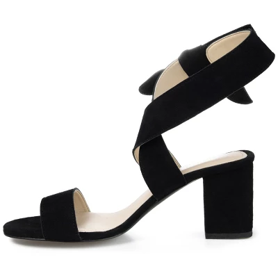 Journee Signature Womens Genuine Leather Hether Hook And Loop Block Heel Sandals 3 Journee Signature Womens Genuine Leather Hether Hook And Loop Block Heel Sandals