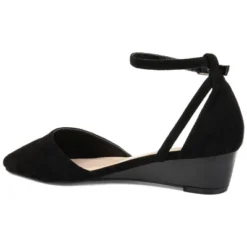 Journee Collection Womens Arkie Buckle Pointed Toe Sliver Wedge -Bearpaw Shoes Shop GUEST cbf52622 660e 41c0 a15d bd88d7dc7cec