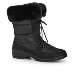 Women's WIDE FIT Nylah Cold Weather Boot - Black | CLOUDWALKERS