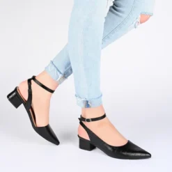 Journee Collection Womens Keefa Pointed Toe Low Block Heel Pumps -Bearpaw Shoes Shop GUEST d009e7b2 7cc9 4a49 8e2f 3274352ef777