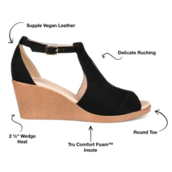Journee Collection Womens Kedzie Tru Comfort Foam Buckle Open Toe Wedge -Bearpaw Shoes Shop GUEST d021280f 9445 4ca1 b5ec 8087b5850d04