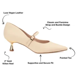 Journee Collection Womens Manza Kitten Heel Mary Jane Pointed Toe Pumps -Bearpaw Shoes Shop GUEST d0ce7254 e470 47eb a4e3 19a653399788