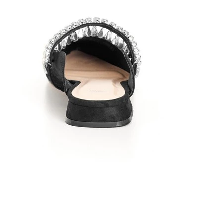 Women's Wide Fit Strappy Point Mule - Black | EVANS 4 Women's Wide Fit Strappy Point Mule - Black | EVANS - Image 2