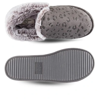 Jessica Simpson Women's Leopard Embossed Slip-On Plush Slipper 5 Jessica Simpson Women's Leopard Embossed Slip-On Plush Slipper - Image 3