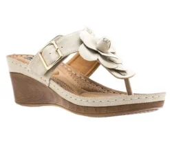 GC Shoes Flora Flower Comfort Slide Wedge Sandals -Bearpaw Shoes Shop GUEST d1f6af5f 5297 4ea7 a37d 2a1344b0a6a8