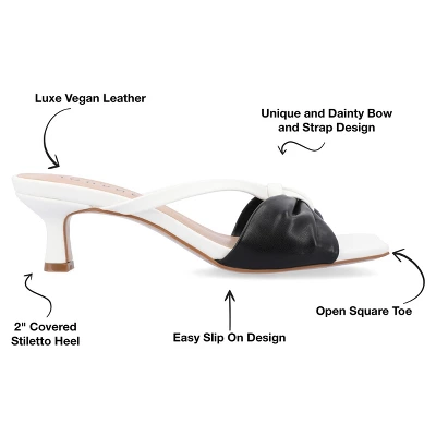 Journee Collection Womens Starling Kitten Heel Two Tone Open Toe Pumps 9 Journee Collection Womens Starling Kitten Heel Two Tone Open Toe Pumps - Image 7