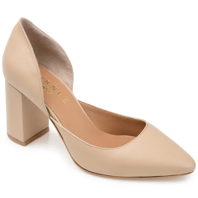 Journee Signature Womens Genuine Leather Jillian D'Orsay High Block Heel Almond Toe Pumps 13 Journee Signature Womens Genuine Leather Jillian D'Orsay High Block Heel Almond Toe Pumps - Image 11
