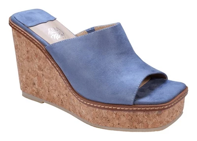 GC Shoes Estela Squared Toe Cork Slide Wedge Sandals 9 GC Shoes Estela Squared Toe Cork Slide Wedge Sandals - Image 7