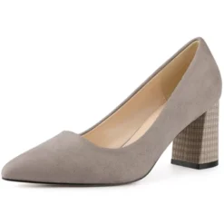 Allegra K Women's Pointy Toe Slip-on Plaid Printed Chunky Heels Pumps -Bearpaw Shoes Shop GUEST d5d48597 8a52 40cb 8a6e 5b0727786426