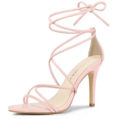 Allegra K Women's Lace Up Strappy Stiletto Heels Sandals -Bearpaw Shoes Shop GUEST d72f817e fec4 4a89 b680 370f6764d6c5