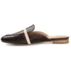 Journee Collection Womens Reneye Slip On Almond Toe Mules Flats