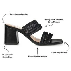 Journee Collection Womens Natia Wide Width Open Square Toe Block Heel Sandals -Bearpaw Shoes Shop GUEST d9115c25 6675 44de ba8a 6f58edbf22b0