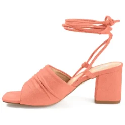 Journee Collection Womens Felisity Open Square Toe Block Heel Sandals