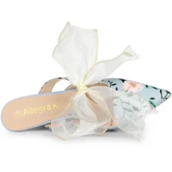Allegra K Women's Floral Printed Lace Strap Stiletto Heels Mules -Bearpaw Shoes Shop GUEST db048e11 cfaf 41bf ae5e 89c4a9192243