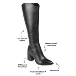 Journee Signature Womens Genuine Leather Laila Almond Toe Inside Zip Knee High Boots 20 Journee Signature Womens Genuine Leather Laila Almond Toe Inside Zip Knee High Boots -Bearpaw Shoes Shop GUEST dc168f82 3842 4aa7 9eab a3664710d36a