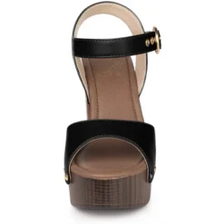 Perphy Platform Buckle Ankle Strap Chunky High Heels Sandals For Women