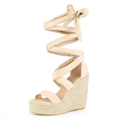 Allegra K Women's Espadrille Platform Wedges Heel Lace Up Sandals -Bearpaw Shoes Shop GUEST de627bf9 8ade 4512 8174 a96ee2886dc3