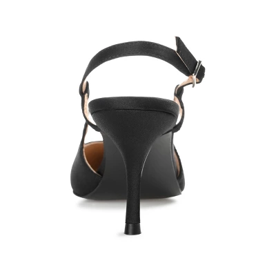 Journee Collection Womens Knightly Sling Back Mid Stiletto Pointed Toe Pumps 4 Journee Collection Womens Knightly Sling Back Mid Stiletto Pointed Toe Pumps - Image 2