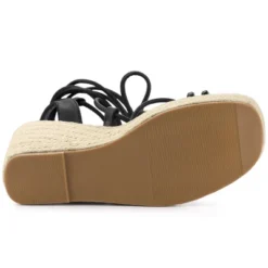 Allegra K Women's Lace Up Platform Heel Espadrilles Wedge Sandals -Bearpaw Shoes Shop GUEST dfe62227 c8c5 4729 a072 6cf168cd5d38